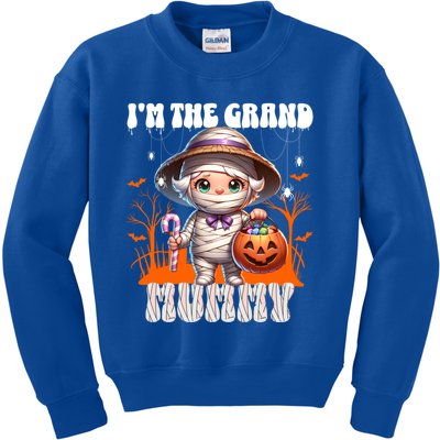 IM The Grand Mummy Grandma Mother Halloween Pumpkin Gift Kids Sweatshirt