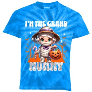 IM The Grand Mummy Grandma Mother Halloween Pumpkin Gift Kids Tie-Dye T-Shirt