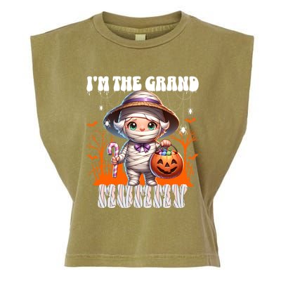 IM The Grand Mummy Grandma Mother Halloween Pumpkin Gift Garment-Dyed Women's Muscle Tee