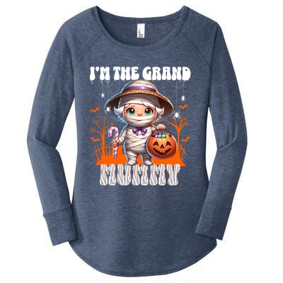 IM The Grand Mummy Grandma Mother Halloween Pumpkin Gift Women's Perfect Tri Tunic Long Sleeve Shirt