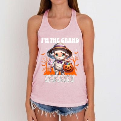 IM The Grand Mummy Grandma Mother Halloween Pumpkin Gift Women's Knotted Racerback Tank