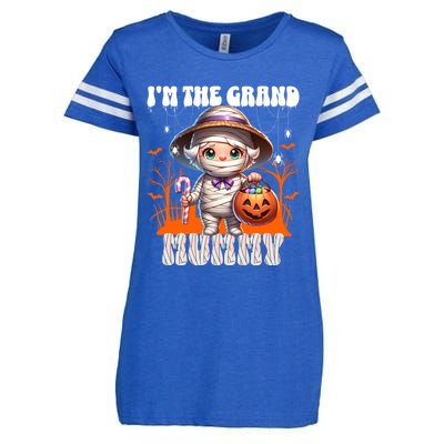 IM The Grand Mummy Grandma Mother Halloween Pumpkin Gift Enza Ladies Jersey Football T-Shirt