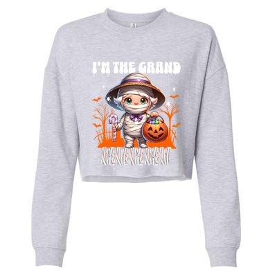 IM The Grand Mummy Grandma Mother Halloween Pumpkin Gift Cropped Pullover Crew