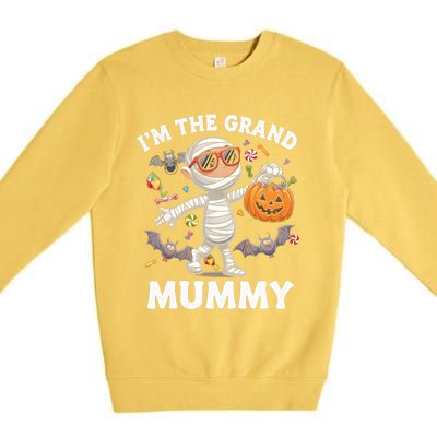 IM The Grand Mummy Halloween Costume Halloween Mummy Gift Premium Crewneck Sweatshirt