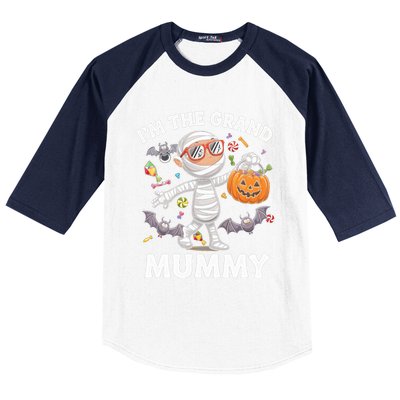 IM The Grand Mummy Halloween Costume Halloween Mummy Gift Baseball Sleeve Shirt