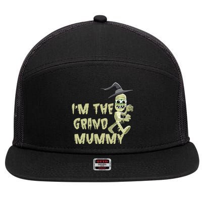 IM The Grand Mummy Halloween Grandma Costume Gift 7 Panel Mesh Trucker Snapback Hat