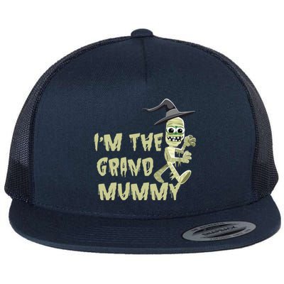 IM The Grand Mummy Halloween Grandma Costume Gift Flat Bill Trucker Hat