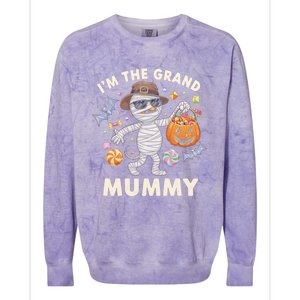 IM The Grand Mummy Halloween Costume Mummy Pumpkin Gift Colorblast Crewneck Sweatshirt