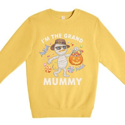 IM The Grand Mummy Halloween Costume Mummy Pumpkin Gift Premium Crewneck Sweatshirt