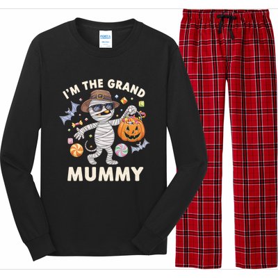 IM The Grand Mummy Halloween Costume Mummy Pumpkin Gift Long Sleeve Pajama Set