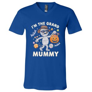 IM The Grand Mummy Halloween Costume Mummy Pumpkin Gift V-Neck T-Shirt