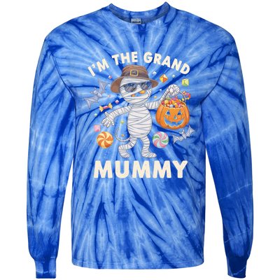 IM The Grand Mummy Halloween Costume Mummy Pumpkin Gift Tie-Dye Long Sleeve Shirt