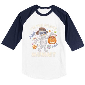 IM The Grand Mummy Halloween Costume Mummy Pumpkin Gift Baseball Sleeve Shirt