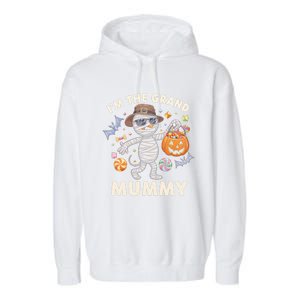 IM The Grand Mummy Halloween Costume Mummy Pumpkin Gift Garment-Dyed Fleece Hoodie