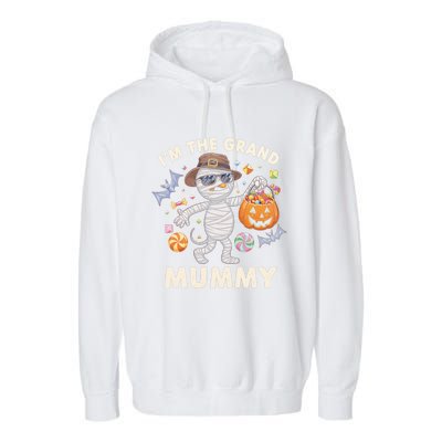 IM The Grand Mummy Halloween Costume Mummy Pumpkin Gift Garment-Dyed Fleece Hoodie