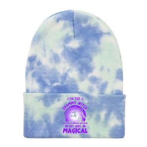 IM The Grammy Witch Like A Normal Grandma Magical Halloween Gift Tie Dye 12in Knit Beanie