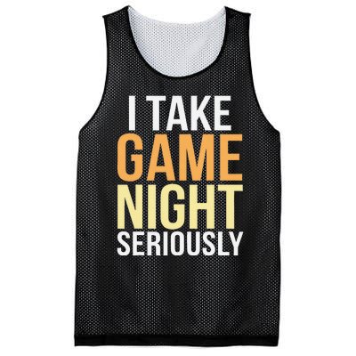 I Take Game Night Seriously Board Game Gift Mesh Reversible Basketball Jersey Tank