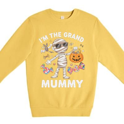 IM The Grand Mummy Halloween Mummy Costume Candy Gift Premium Crewneck Sweatshirt