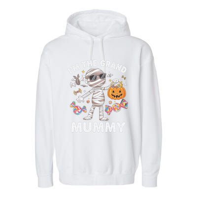 IM The Grand Mummy Halloween Mummy Costume Candy Gift Garment-Dyed Fleece Hoodie