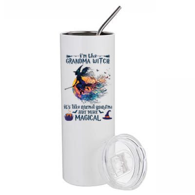 Im The Grandma Witch Like A Normal Grandma Halloween Stainless Steel Tumbler