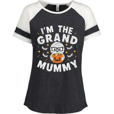 IM The Grand Mummy Halloween Mummy Costume Grandparent Gift Enza Ladies Jersey Colorblock Tee