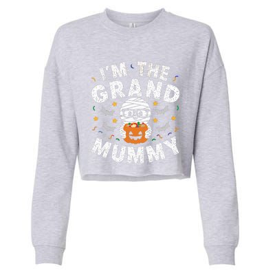 IM The Grand Mummy Halloween Mummy Costume Grandparent Gift Cropped Pullover Crew