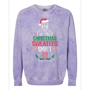 It's Too Hot For Ugly Christmas Funny Xmas  Colorblast Crewneck Sweatshirt