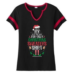 It's Too Hot For Ugly Christmas Funny Xmas  Ladies Halftime Notch Neck Tee