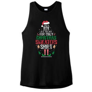 It's Too Hot For Ugly Christmas Funny Xmas  Ladies PosiCharge Tri-Blend Wicking Tank