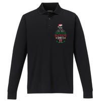 It's Too Hot For Ugly Christmas Funny Xmas  Performance Long Sleeve Polo