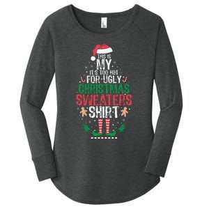 It's Too Hot For Ugly Christmas Funny Xmas  Women's Perfect Tri Tunic Long Sleeve Shirt