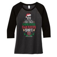 It's Too Hot For Ugly Christmas Funny Xmas  Women's Tri-Blend 3/4-Sleeve Raglan Shirt