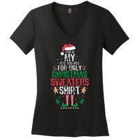 It's Too Hot For Ugly Christmas Funny Xmas  Women's V-Neck T-Shirt