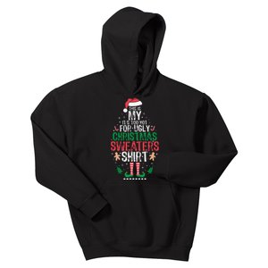 It's Too Hot For Ugly Christmas Funny Xmas  Kids Hoodie