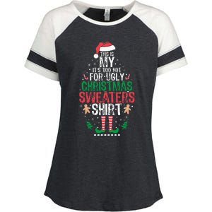 It's Too Hot For Ugly Christmas Funny Xmas  Enza Ladies Jersey Colorblock Tee