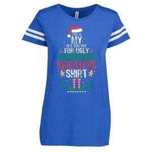 It's Too Hot For Ugly Christmas Funny Xmas  Enza Ladies Jersey Football T-Shirt