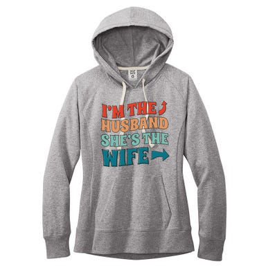 I'm The Husband She's The Wife Funny Women's Fleece Hoodie