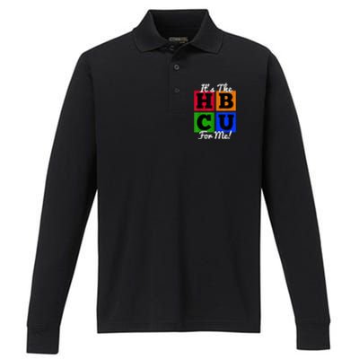 It's The HBCU For Me Apparel Performance Long Sleeve Polo