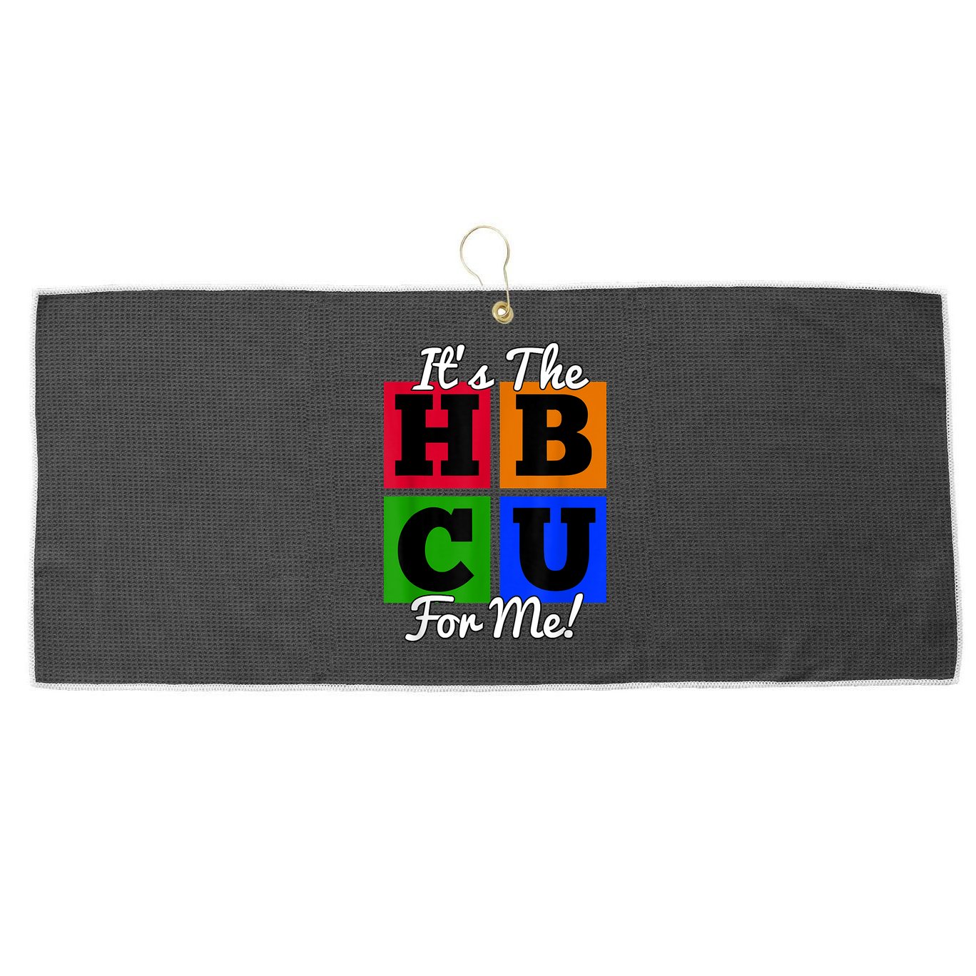 It's The HBCU For Me Apparel Large Microfiber Waffle Golf Towel
