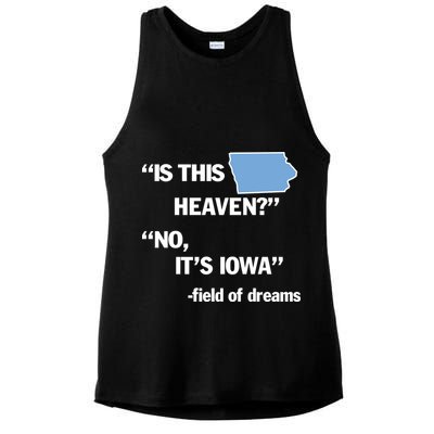Is This Heaven No Its Iowa Ladies PosiCharge Tri-Blend Wicking Tank