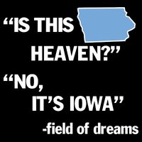 Is This Heaven No Its Iowa Cropped Pullover Crew