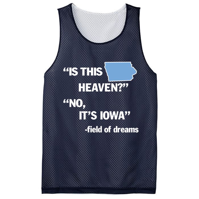 Is This Heaven No Its Iowa Mesh Reversible Basketball Jersey Tank