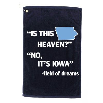 Is This Heaven No Its Iowa Golf Towel