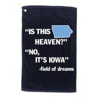 Is This Heaven No Its Iowa Golf Towel