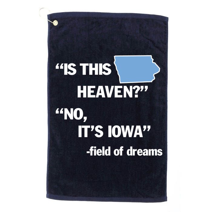 Is This Heaven No Its Iowa Golf Towel