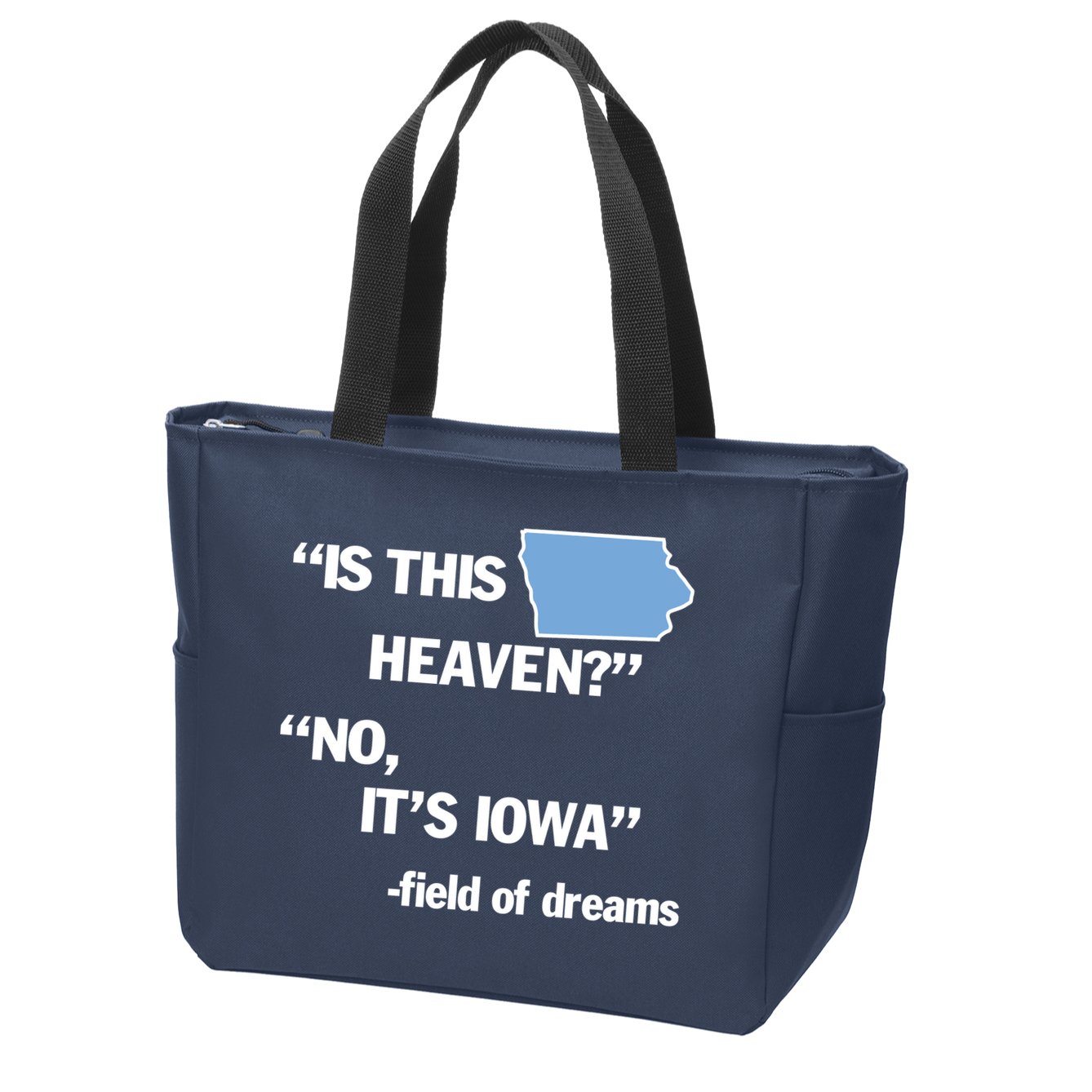Is This Heaven No Its Iowa Zip Tote Bag
