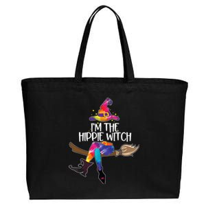 Im The Hippie Witch Halloween Matching Tie Dye Group Cotton Canvas Jumbo Tote