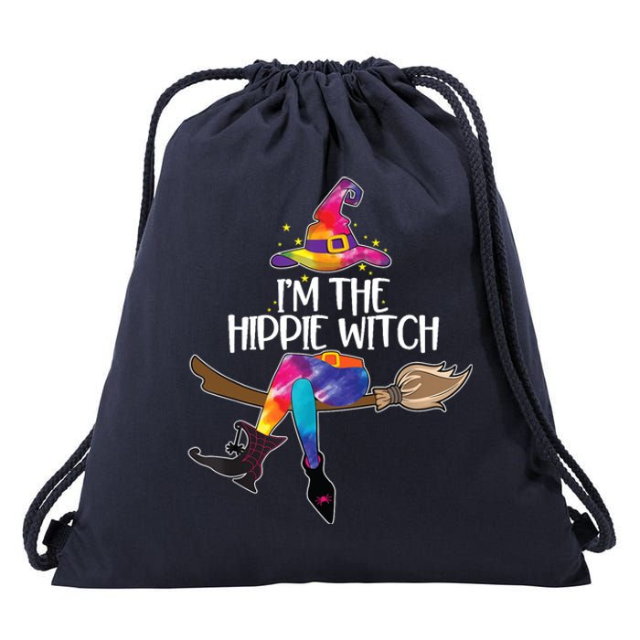 Im The Hippie Witch Halloween Matching Tie Dye Group Drawstring Bag