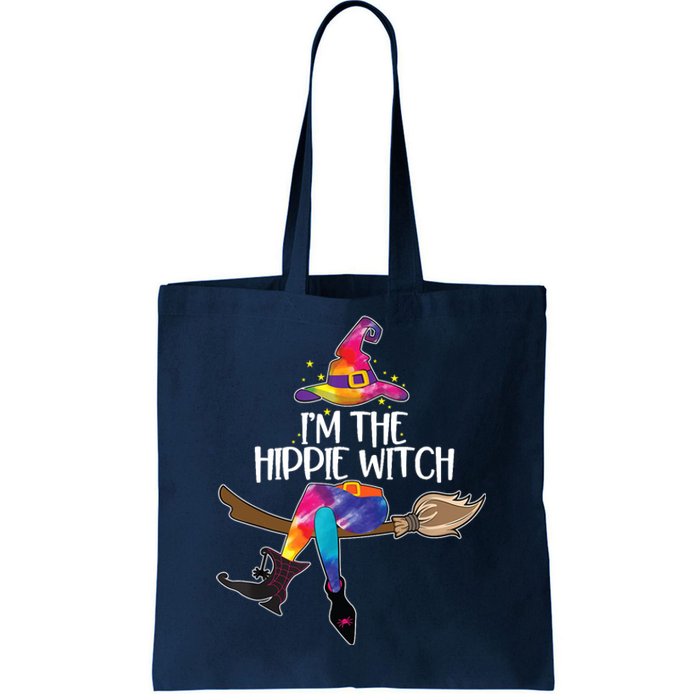 Im The Hippie Witch Halloween Matching Tie Dye Group Tote Bag