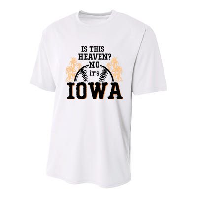 Is This Heaven No It’s Iowa Baseball Field Of Dreams Youth Performance Sprint T-Shirt